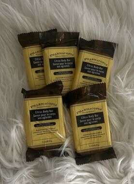 5 piece Pharmacopia Natural Body Citrus Body Bar 1.5 Ounces Each
